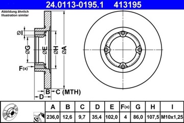 2X KOTOUČ BRZDOVÁ DAEWOO PŘEDNÍ MATIZ 0,8-1,0 98-05 24.0113-0195.1