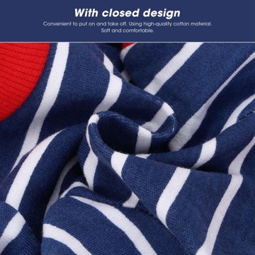 Pets Suit Cartoon Thin Dogs Shirt Stripe Bluzy z