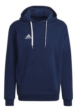 BLUZA Z KAPTUREM ADIDAS GRANATOWA KANGUREK HOODIE ROZ. S BAWEŁNIANA ENTRADA