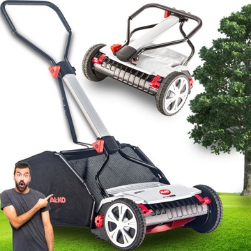 AL-KO KOSIARKA BĘBNOWA RĘCZNA PCHANA 38cm KOSZ 50l