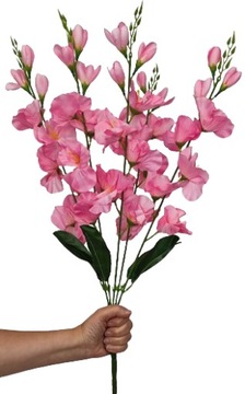 MIECZYKI gladiole RÓŻOWE 68 cm bukiet 5 gałązek sztuczne mieczyki