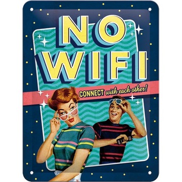 Plakat No WIFI Brak Internetu Nie ma WIFI