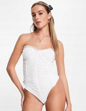 Miss Selfridge NG3 bqx BODY STRINGI SIATECZKA groszki L