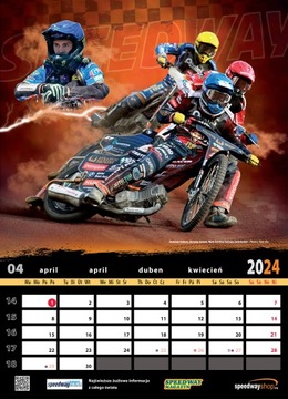 KALENDARZ ŻUŻLOWY 2024 kalendarz speedway żużel - II okładka