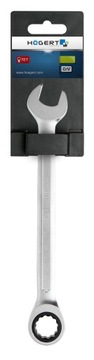 Klucz płasko oczkowy z grzechotką, ze stali CrV, 12 mm, 72T HT1R012