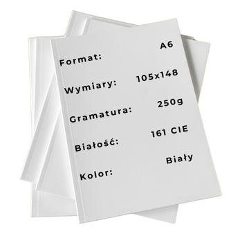 Papier Reklamowy A6 105x148mm 250g Satynowany Premium Białość 161 125 sztuk