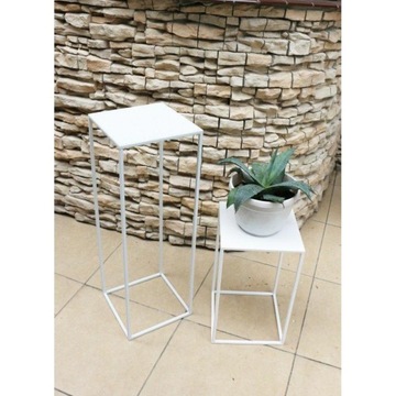 Современная подставка для цветов, 70 см, белый, лофт, металл, высокая