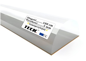 PRÓG KABINY PRYSZNICOWEJ AKRYLOWY PRYSZNICA LISTWA SAMOPRZYLEPNY 100 cm 5mm