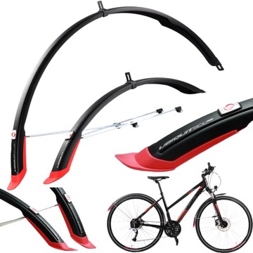 SIMPLA 28-дюймовые велосипедные крылья UBIQUIT для городских велосипедов, полностью черные