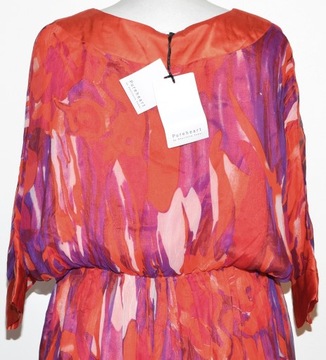 PUREHEART jedwabna kolorowa tunika sukienka silk rozmiar M / L