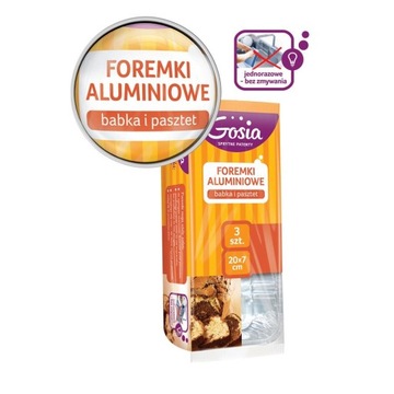 FORMA FOREMKA ALUMINIOWA DO BABKI PASZTETU KEKS 2x7cm 3 szt.