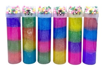 DUŻY SLIME TĘCZOWY KOLOROWY GLUTEK MASA SENSORYCZNA ANTYSTRES SLAJM