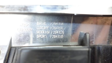 BMW 4 F32 2013- MŘÍŽKA LEDVINA MASKA CHRÓM PRAVÁ 7294814