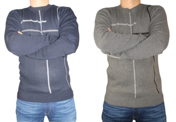 SWETER MĘSKI *** W DUŻĄ KRATĘ *** WKŁADANY PRZEZ GŁOWĘ *** ROZMIAR L