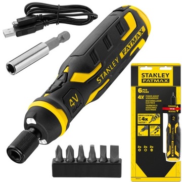 АККУМУЛЯТОРНАЯ ОТВЕРТКА STANLEY 4 В С ЗАРЯДНЫМ УСТРОЙСТВОМ И НАСАДКАМИ FATMAX FMHT66719 1/4