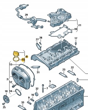 КРЫШКА МАСЛЯНОЙ ЗАЛИВКИ 06K103485D SKODA VW AUDI
