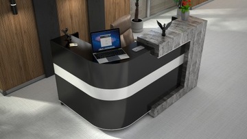 Стойка ресепшн R119, светодиодная подсветка, 150x100см