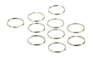 KÓŁKO KÓŁKA BRELOK DO KLUCZY 10 szt NIKIEL 25 mm