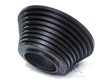 Комплект фильтрующих переходников 37 49 52 55 58 62 67 72 77 82 мм повышающий 9 шт.