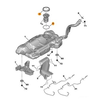 OE MATICE PUMPY PALIVA CITROEN C2 C3 C4 C5 DS3