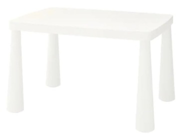 IKEA MAMMUT Столик дитячий для всередині/на вулиці 77x55 см Білий