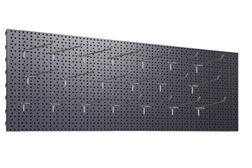 Tablica warsztatowa 1250x400 c.szary + 20x zawieszka pojedyncza L-200