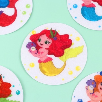 20 шт., наклейки с русалкой, цветочные наклейки, напольная наклейка