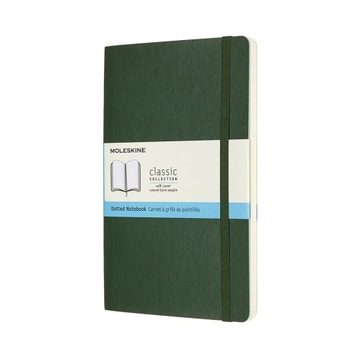 Notatnik Moleskine Classic L kropki, miękka oprawa, zielony