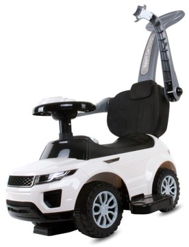 Каталка-толкатель, ходунки с ручкой и фиксатором Спортивная машина - белый