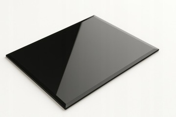SZYBA SZKŁO POD PRZED KOMINEK HARTOWANE PODSTAWA 60x40 FAZOWANA CZARNA 6 MM
