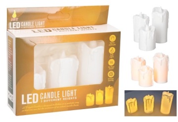 ŚWIECZKI LED ZESTAW 3SZT WKŁAD DO ZNICZA