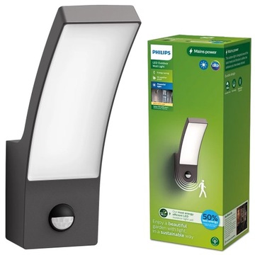 PHILIPS LAMPA LED KINKIET elewacyjny z czujnikiem SPLAY 3,8W 2700K IP44