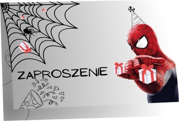 ZAPROSZENIE URODZINOWE SPIDERMAN 20x15 cm