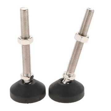 2 шт. поворотные и регулируемые ножки из углеродистой стали с Т-образной гайкой, все размеры 60 мм — M10x80