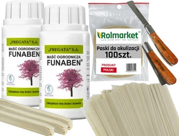 ZESTAW DO OKULIZACJI Funaben PASTA MAŚĆ nóż okulizak paski OKULIZACYJNE