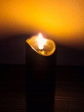 Вставка для свечи LED свеча 12,5 см черная