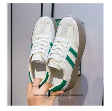 Nowe damskie buty sportowe na platformie Białe buty Retro Casual Shoes