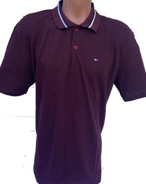 Tommy Hilfiger koszulka polo bordo L Tipped SALE