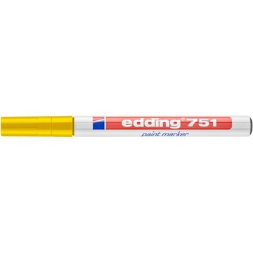 Желтый лаковый масляный маркер Edding 751, 2 шт.