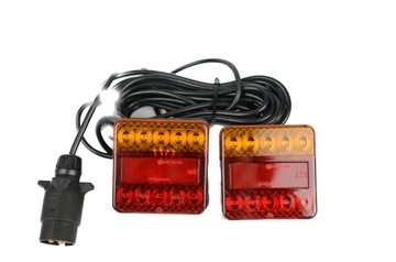 ZESTAW LAMP DO PRZYCZEPKI PRZYCZEPY 14 LED TYLNA ZESPOLONA 7.5M + 2.5M hom.