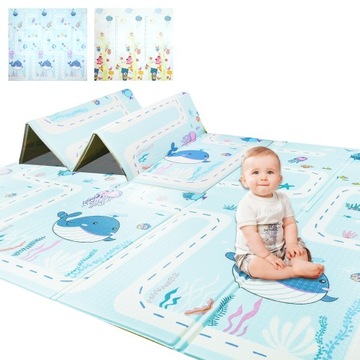 MATA PIANKOWA DLA DZIECI dwustronna XPE 180x200 cm + torba składana