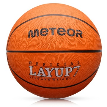 PIŁKA KOSZOWA DO KOSZYKÓWKI METEOR LAYUP MĘSKA #7 pomarańczowa