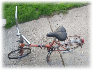 Rower Rama Karat PRL koła20 części widełki kierown