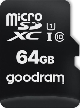 КАРТА ПАМЯТИ microSDXC microSD GOODRAM 64 ГБ UHS I + АДАПТЕР SD