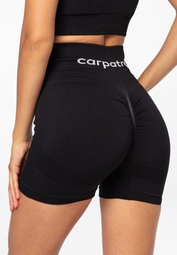 SZORTY CZARNE Z WYSOKIM STANEM CARPATREE ALLURE - M