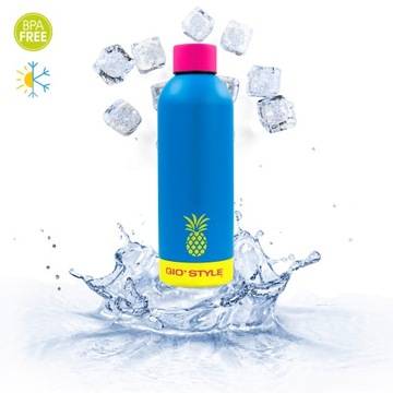 ТЕРМОБУТЫЛКА 0,5 Л KAMAI GIO STYLE, НЕРЖАВЕЮЩАЯ СТАЛЬ, СИНЯЯ