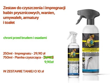 Nanoimpregnat do kabin prysznicowych + czyścik