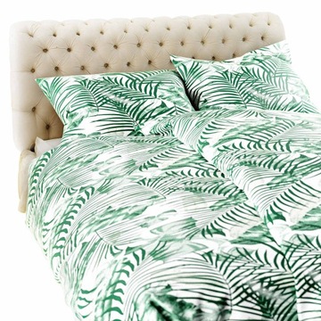 Pościel flanelowa flanela 140x200 liście monstera