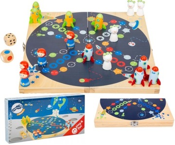 LUDO chińczyk Gra Planszowa Drewno KOSMOS