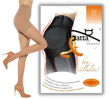 Rajstopy Bye Cellulite Gatta 20 den, antycellulitowe, 3-M beż